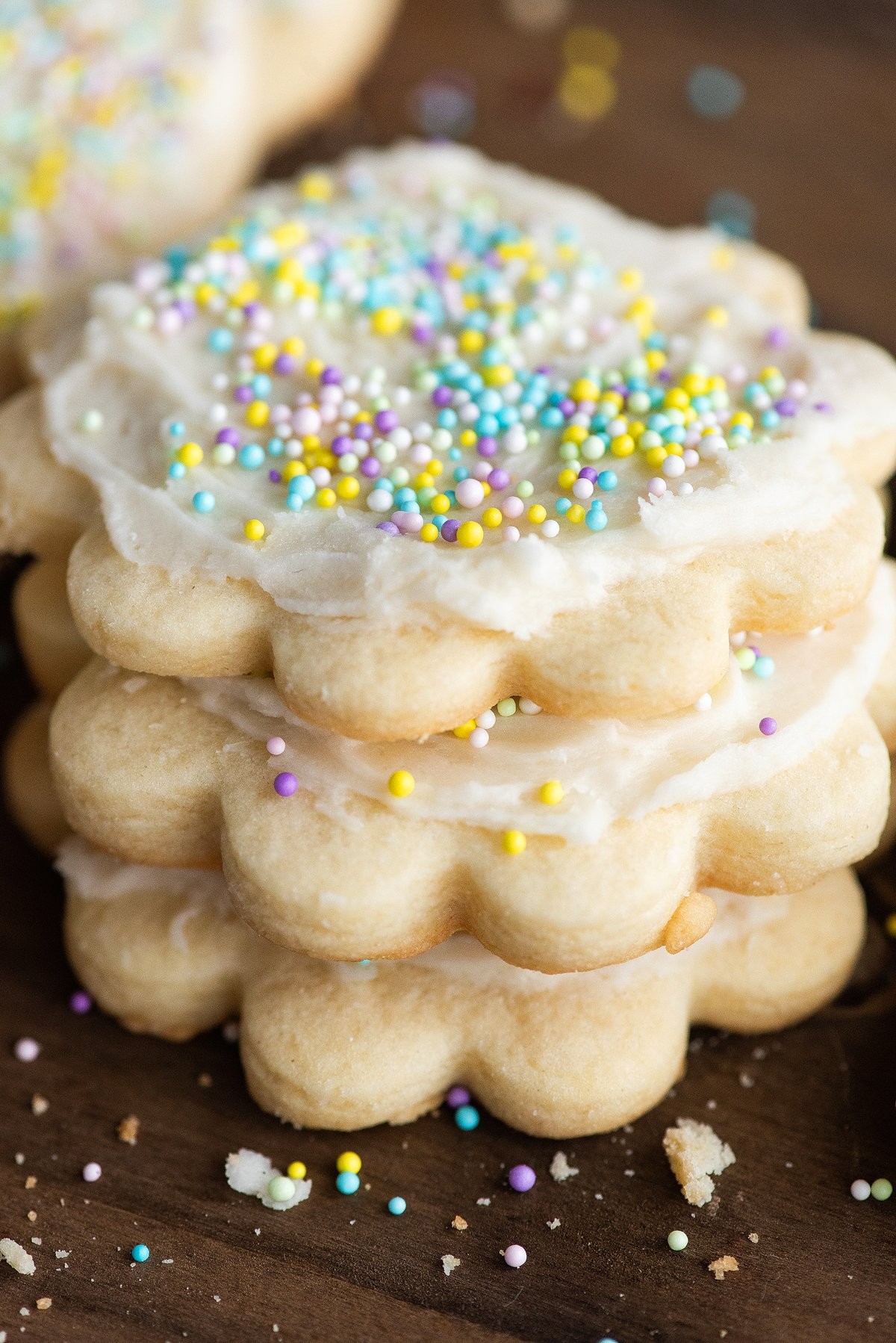 Easter Sugar Cookies with Buttercream and Sprinkles