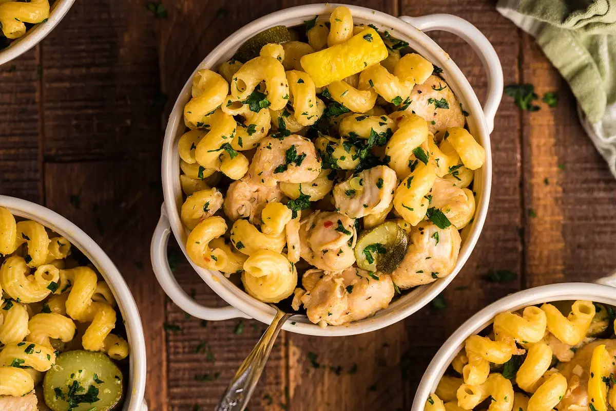 Instant Pot Buttery Lemon Chicken Pasta with Zucchini and Squash
