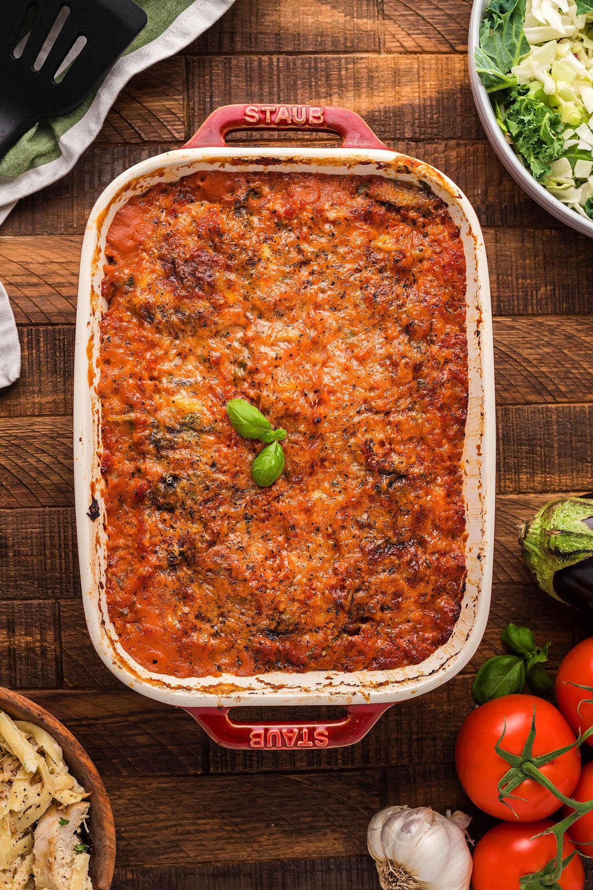 Italian Eggplant Parmigiana with Vodka Sauce