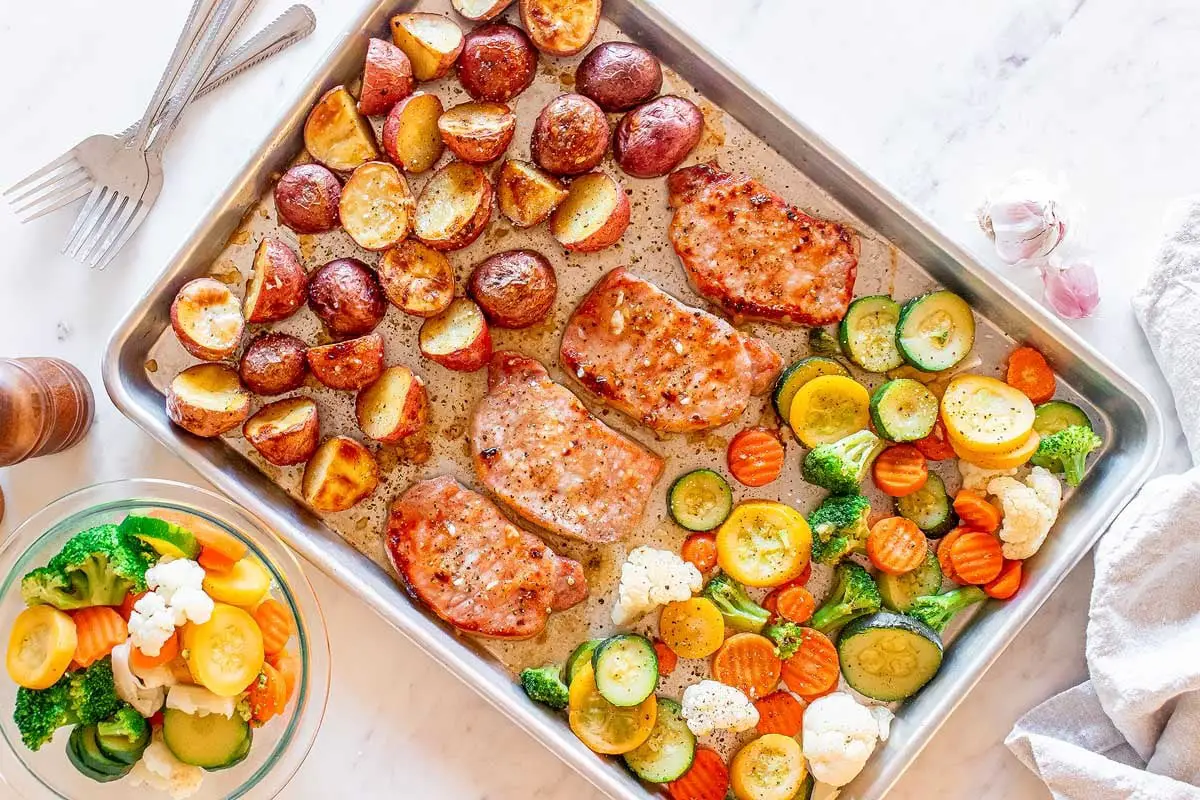 Sheet Pan Honey Garlic Pork Chops