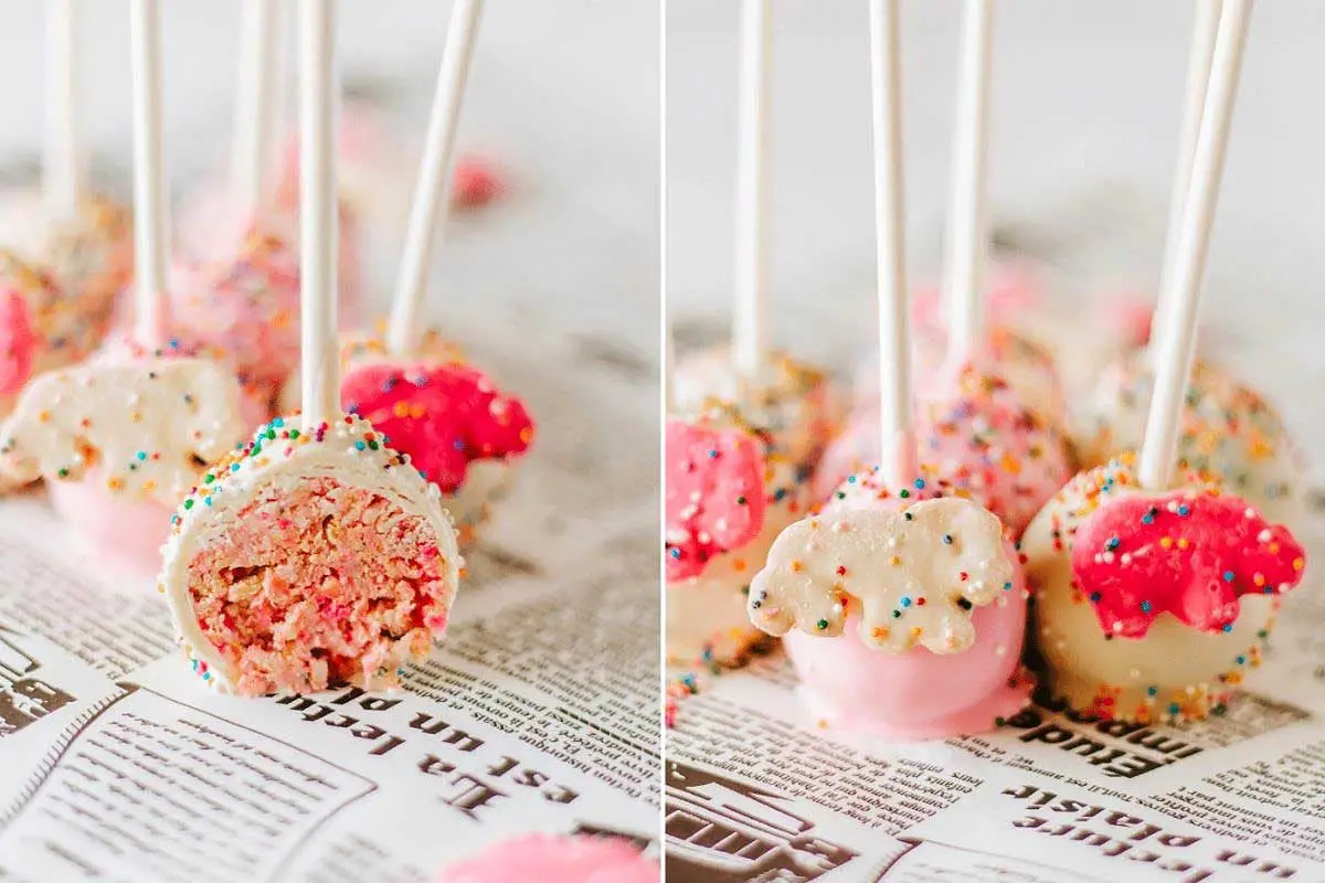 Frosted Animal Cookies Circus Cake Pop