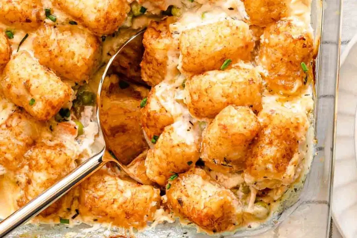 Easy Chicken Tater Tot Casserole (No Canned Soup!)