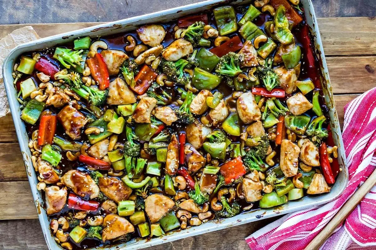 Sheet Pan Cashew Chicken