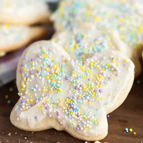 Easter Sugar Cookies with Buttercream and Sprinkles Recipe