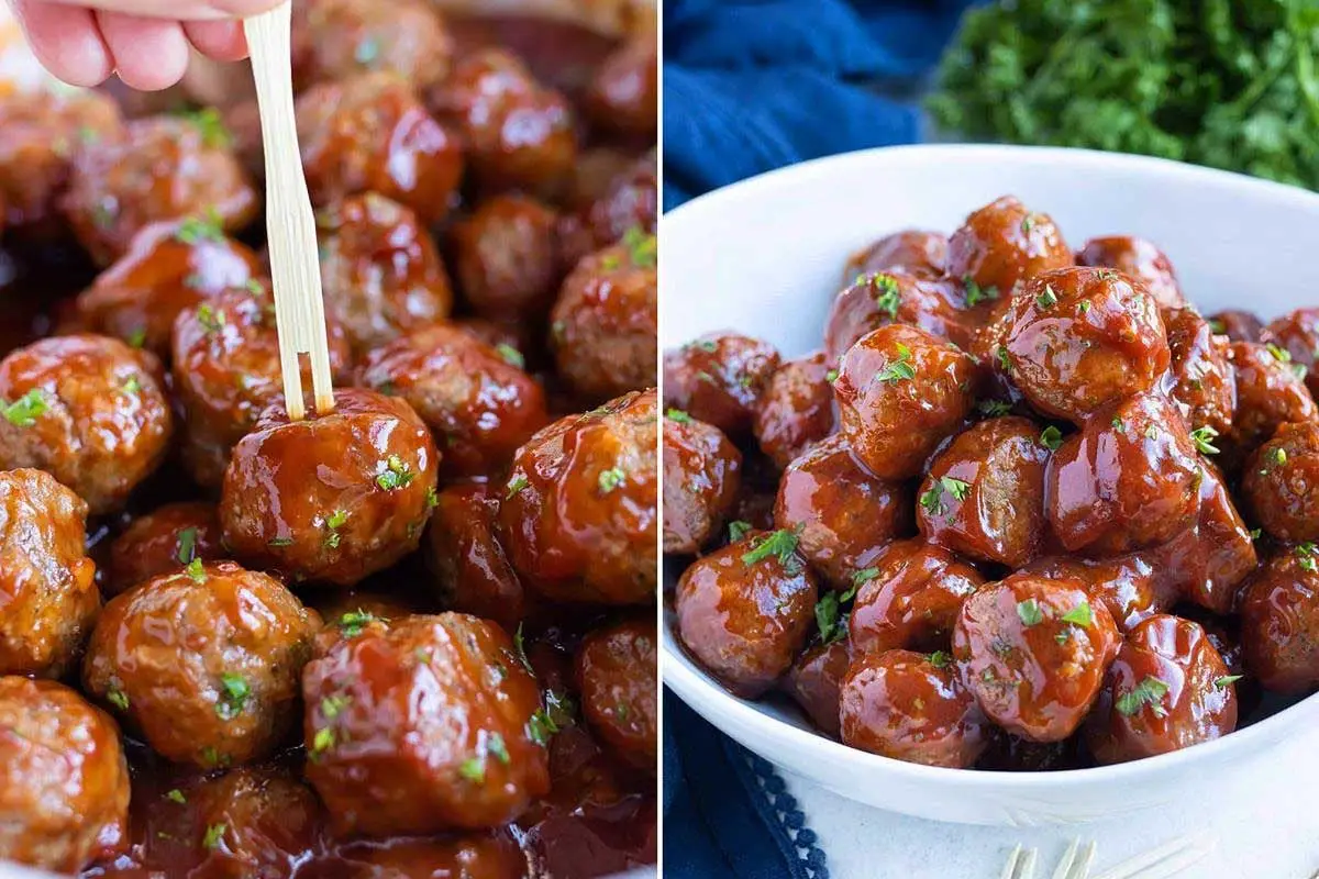 Crockpot Grape Jelly Meatballs