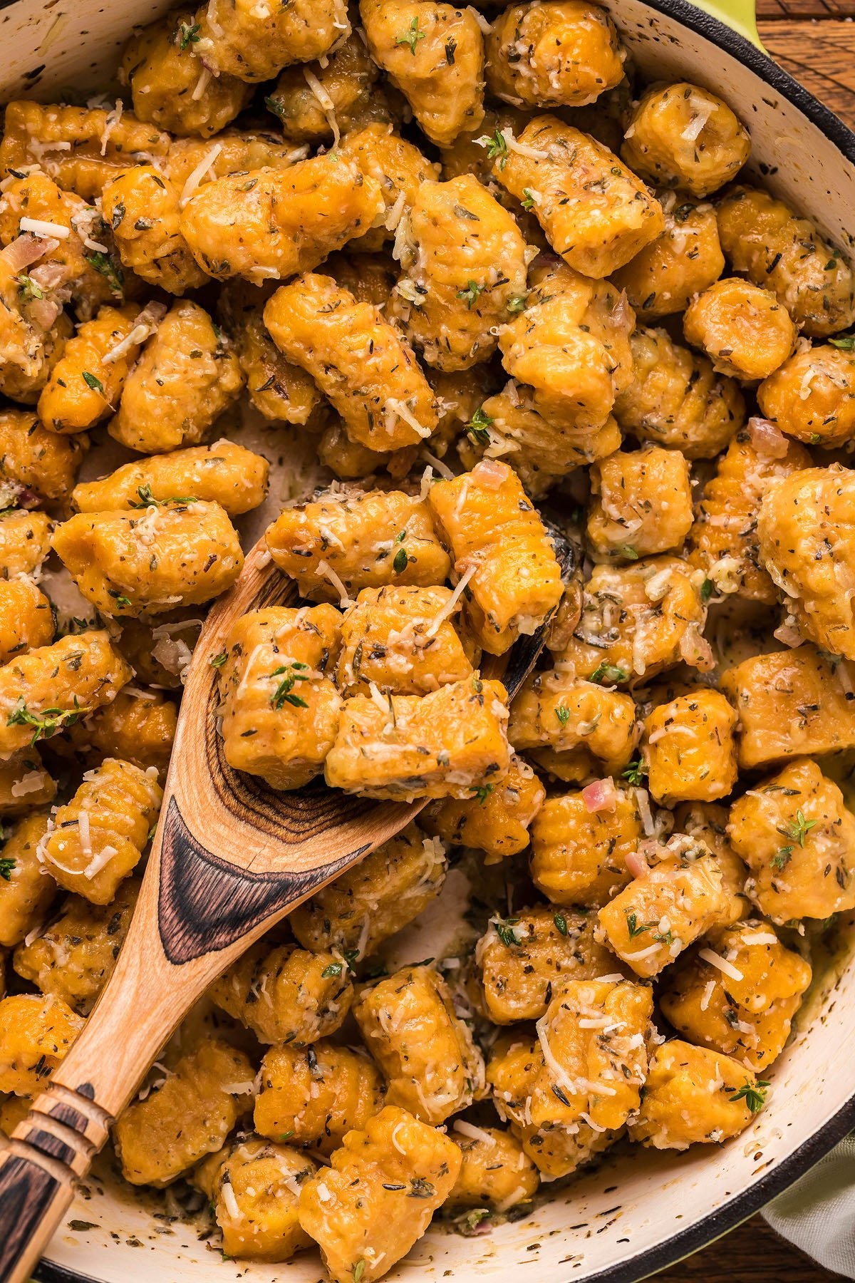 Homemade Sweet Potato Gnocchi with Roasted Garlic Sauce