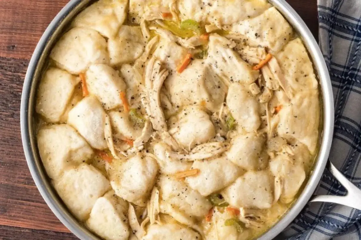 Easy Chicken And Dumplings With Biscuits
