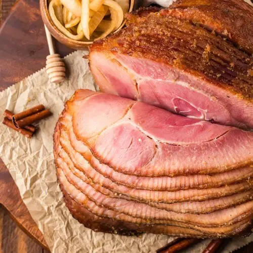 Smoked Sweet Onion Honey Glazed Ham Recipe