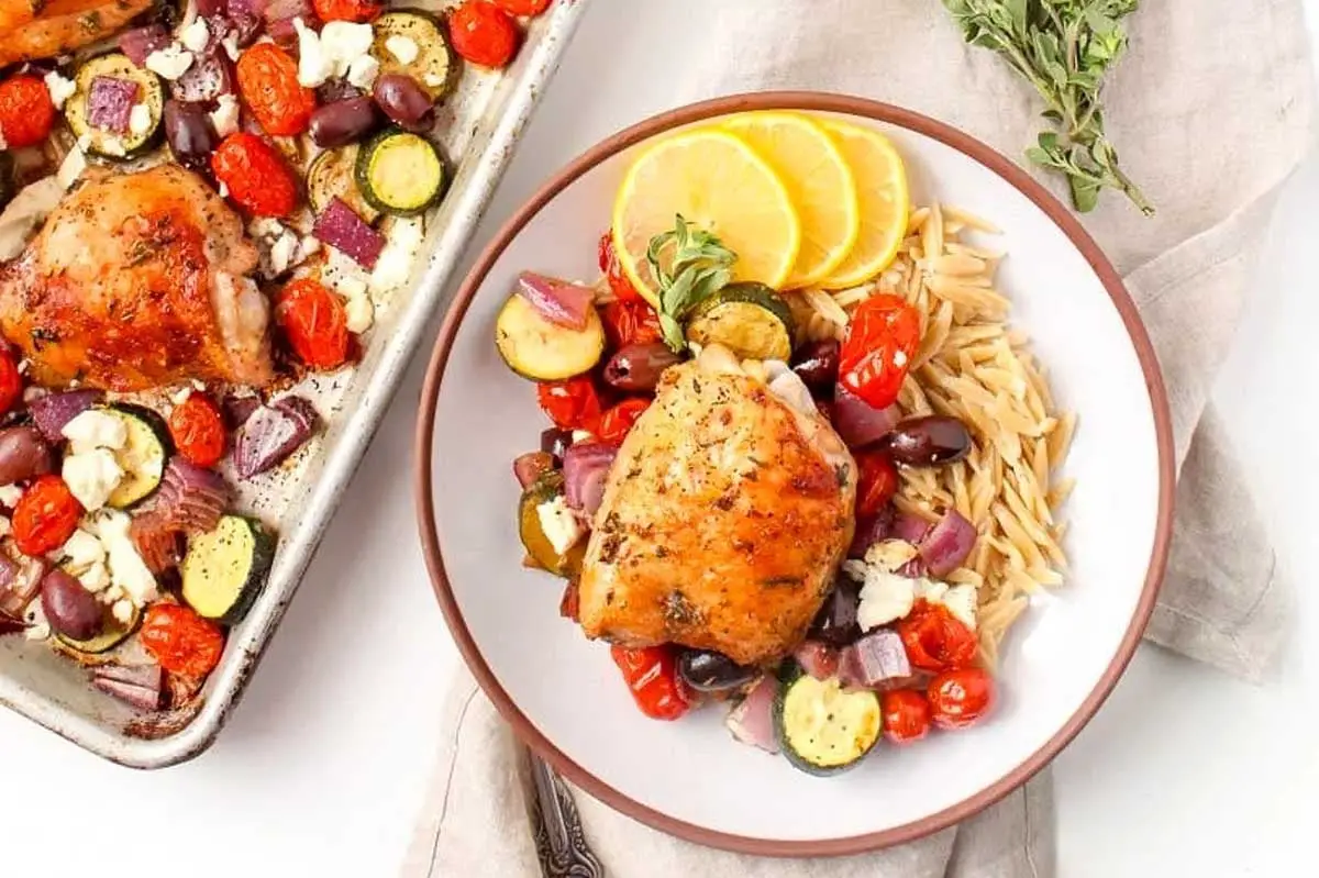 Mediterranean Chicken Thighs with Veggies