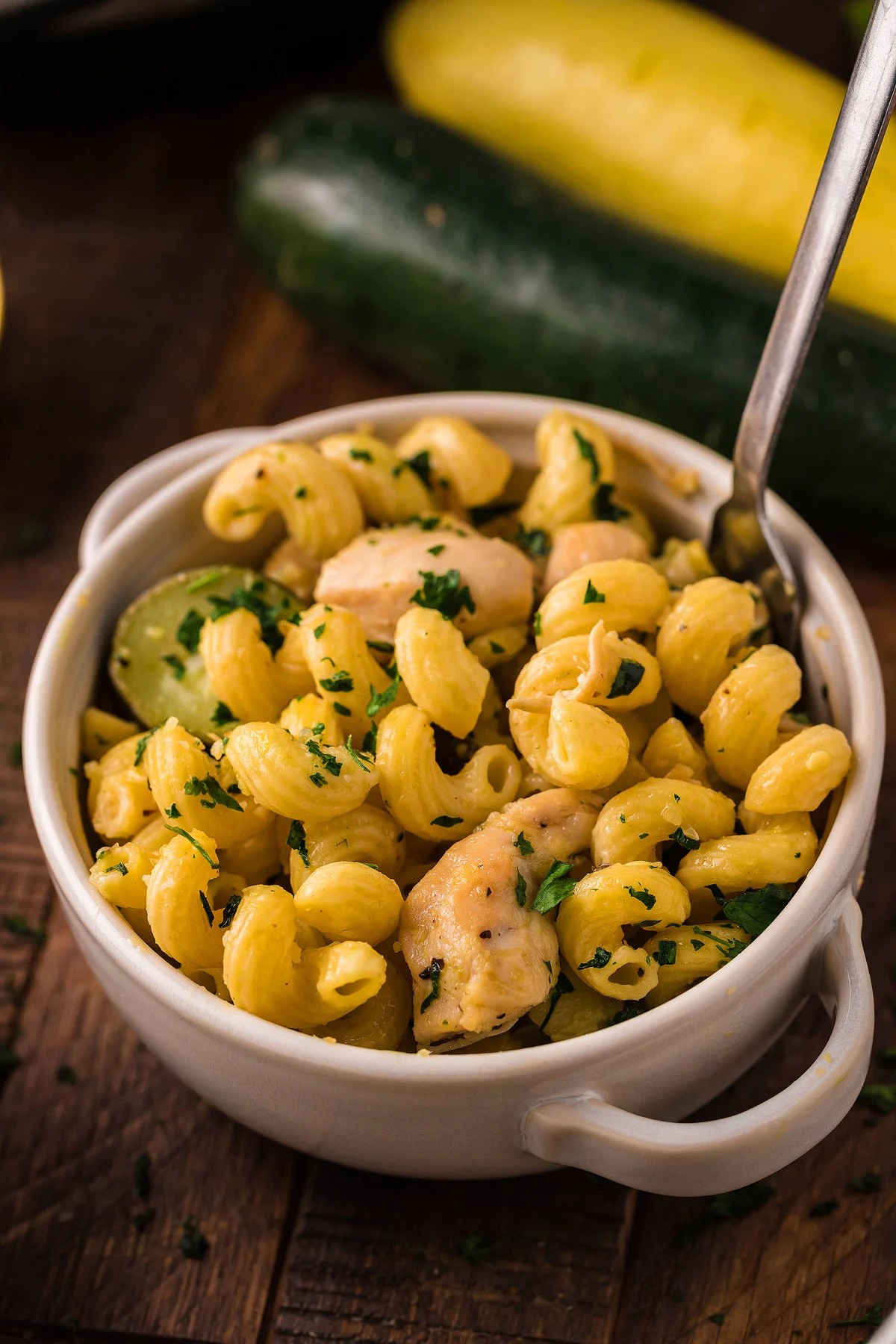 Instant Pot Buttery Lemon Chicken Pasta with Zucchini and Squash