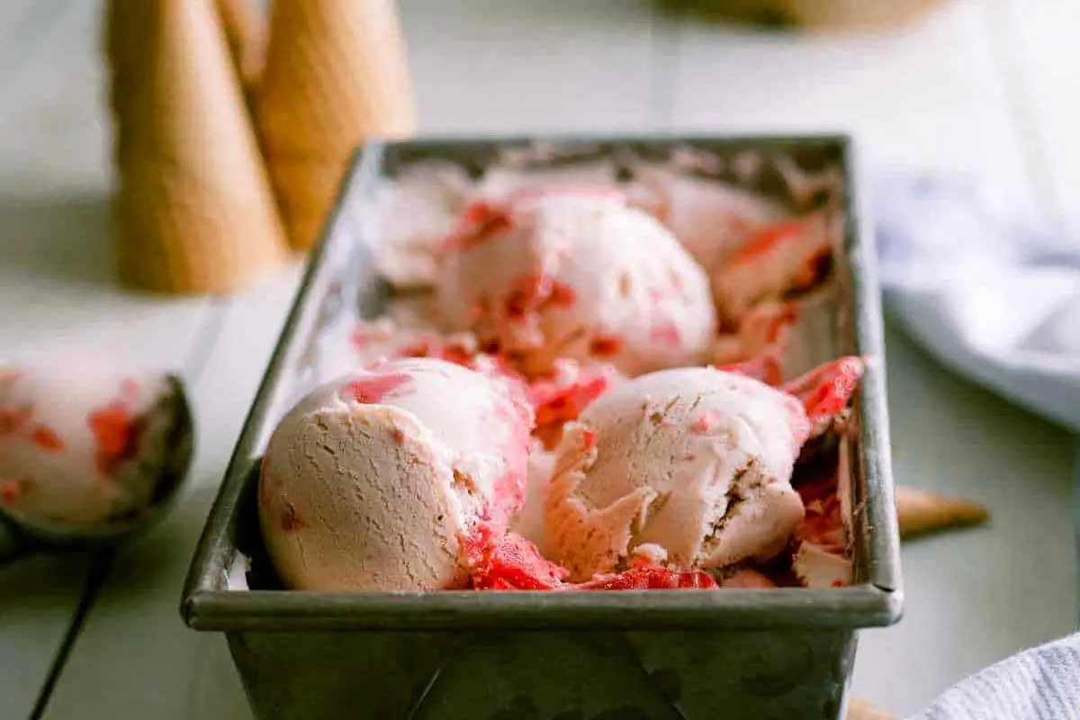 Strawberry Mint Ice Cream