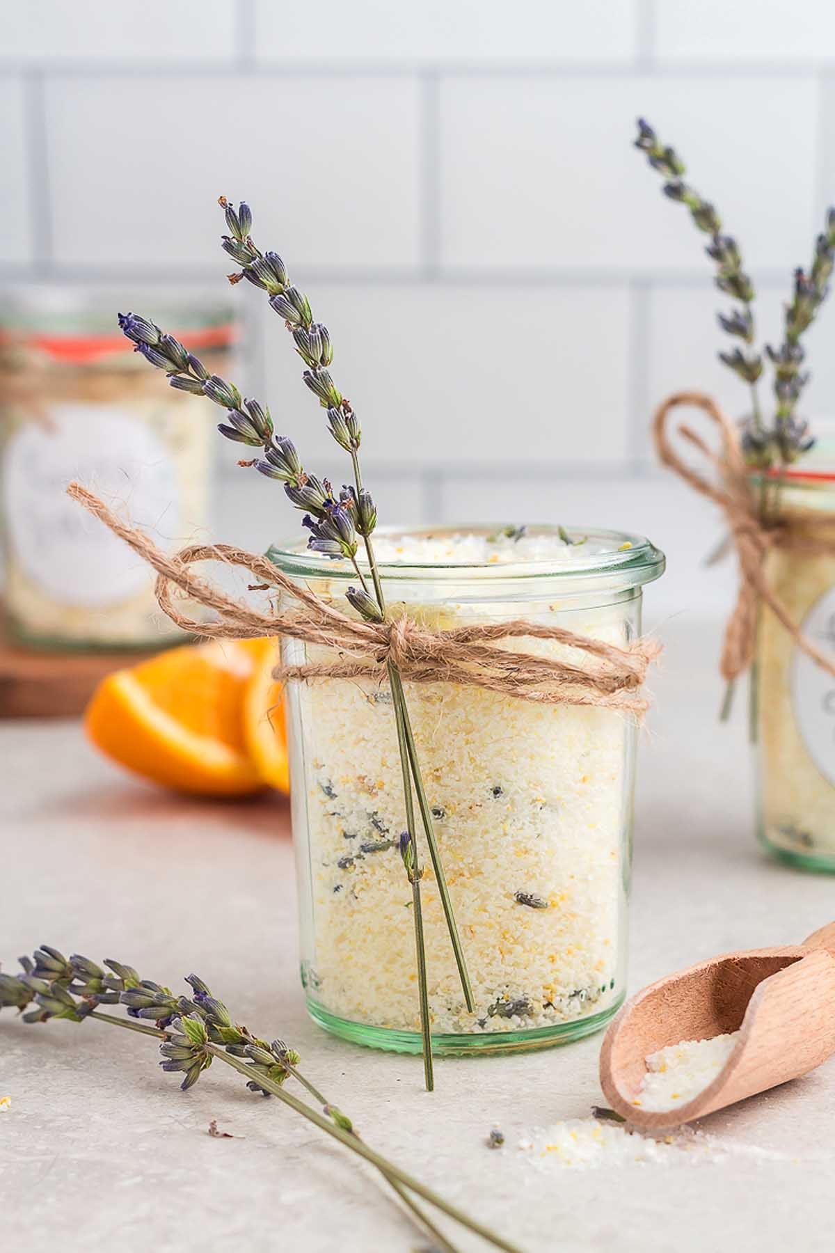 DIY Lavender Orange Bath Salts