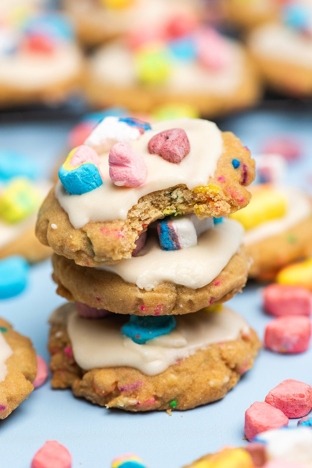 Frosted Lucky Charms Cookies