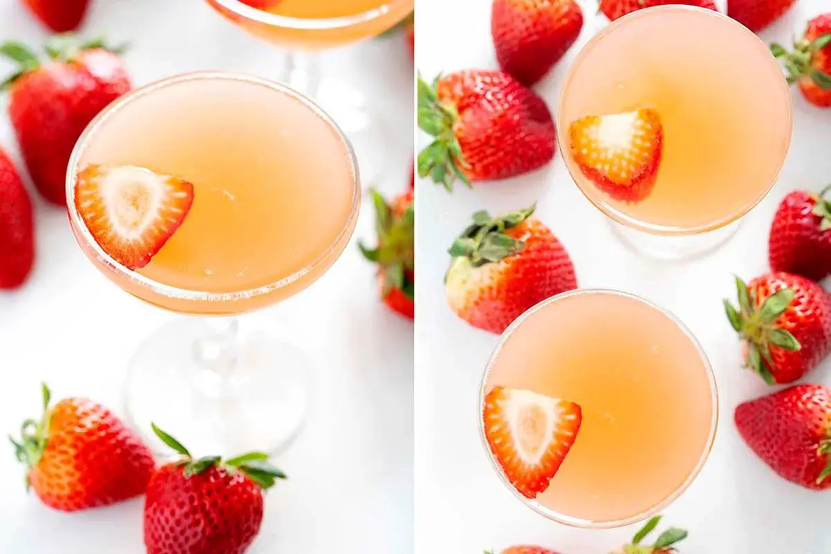 Strawberry Rhubarb French 75