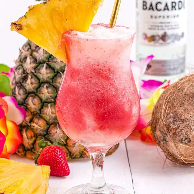 Tropical Hawaiian Fruity Lava Flow Drink Recipe