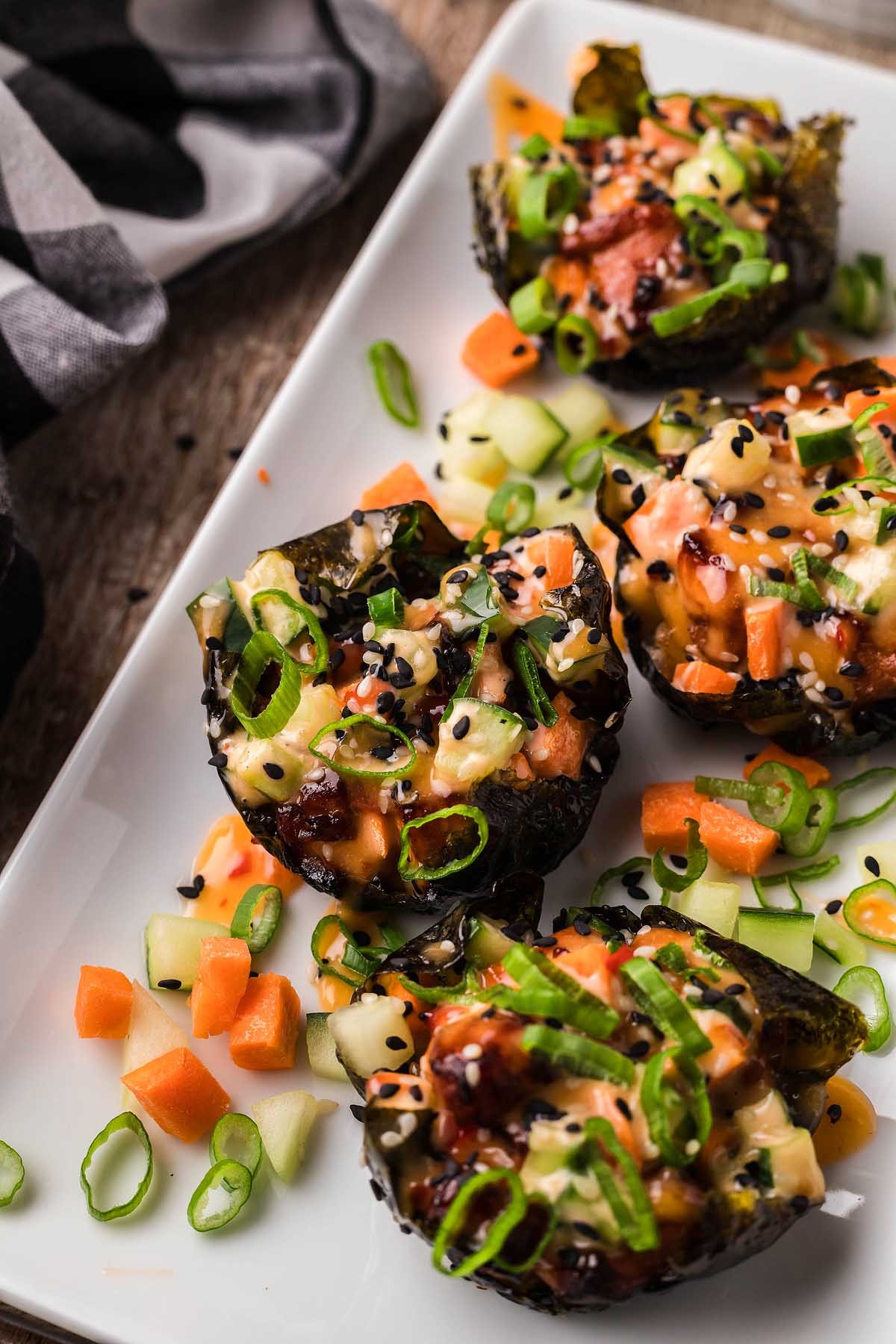 How to Make Baked Salmon Sushi Cups