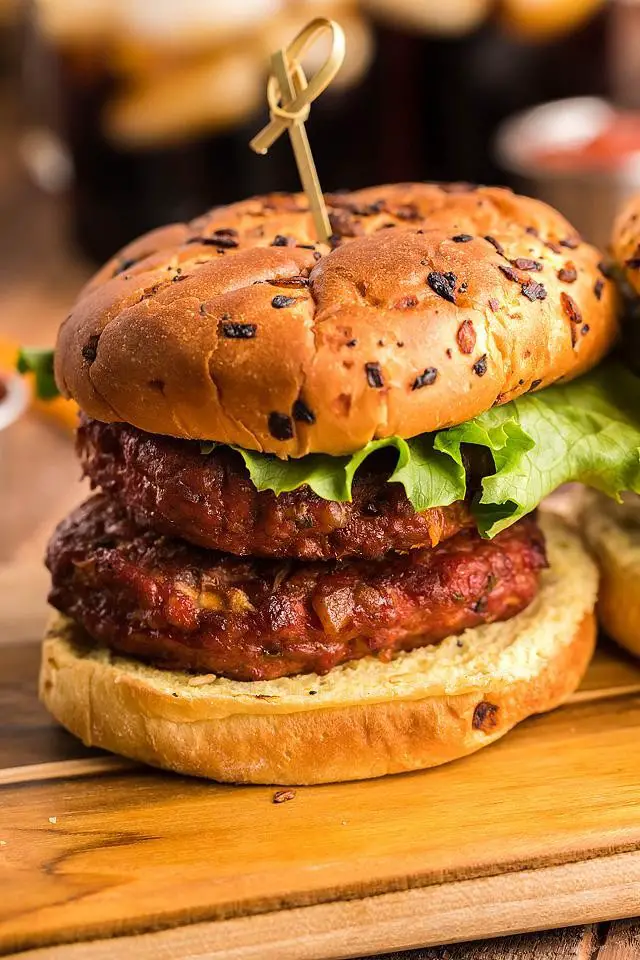 Smoked Cheddar Bacon Stuffed Burgers