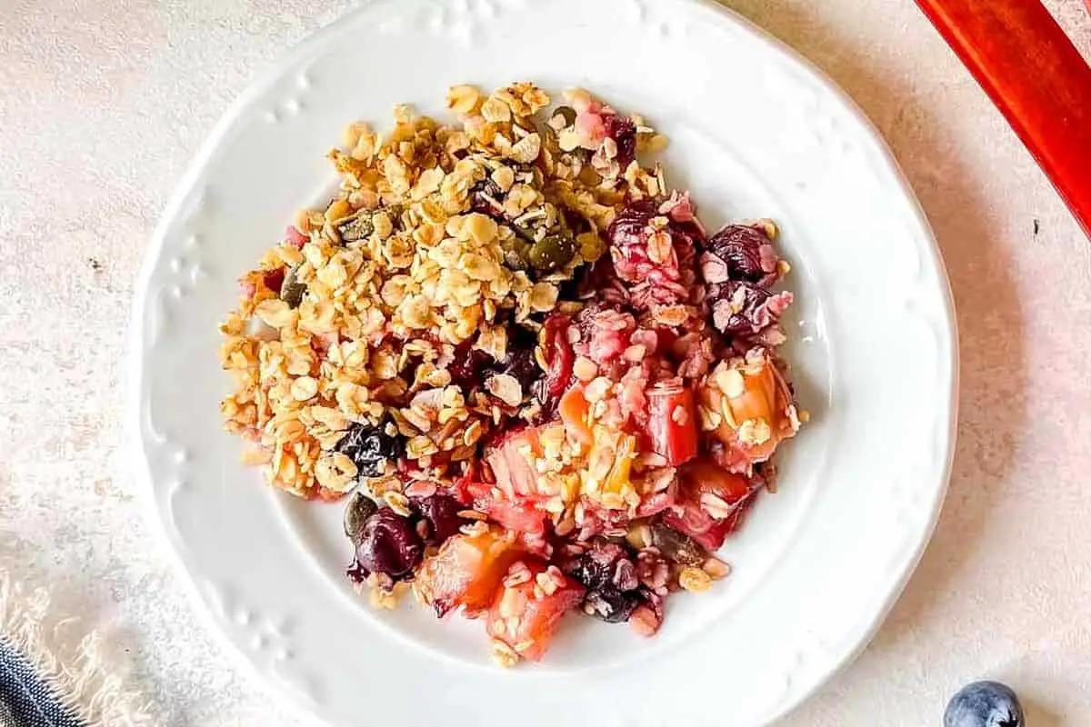 Blueberry Rhubarb Crisp