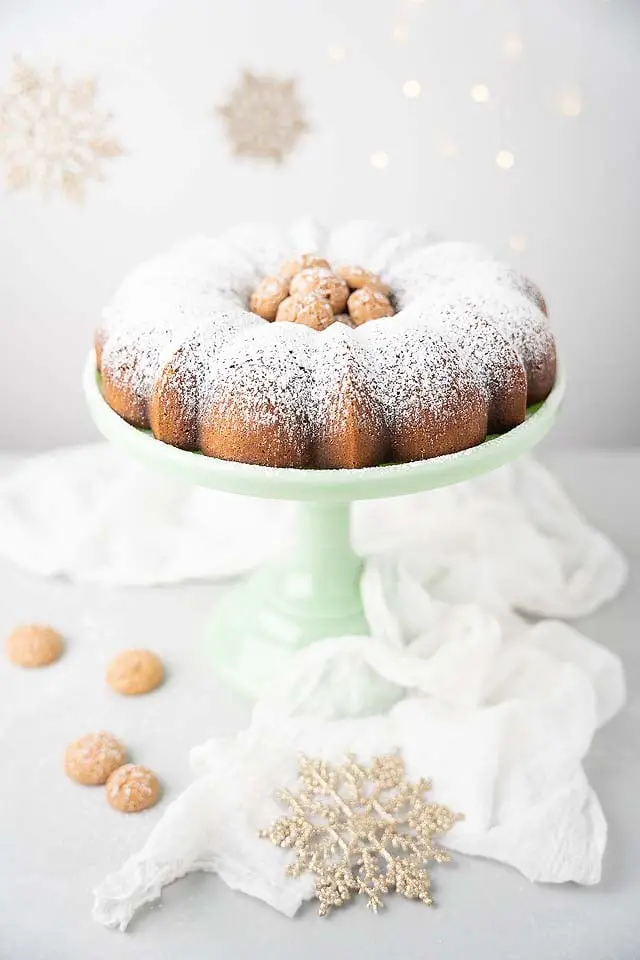 Italian Lemon Ricotta Amaretti Budino Cake