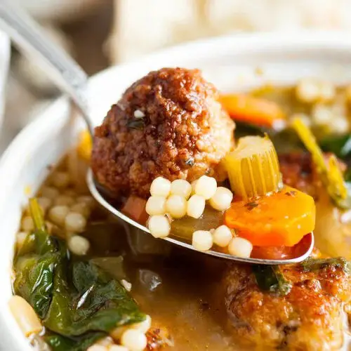 Italian Wedding Soup with Chicken Meatballs Recipe