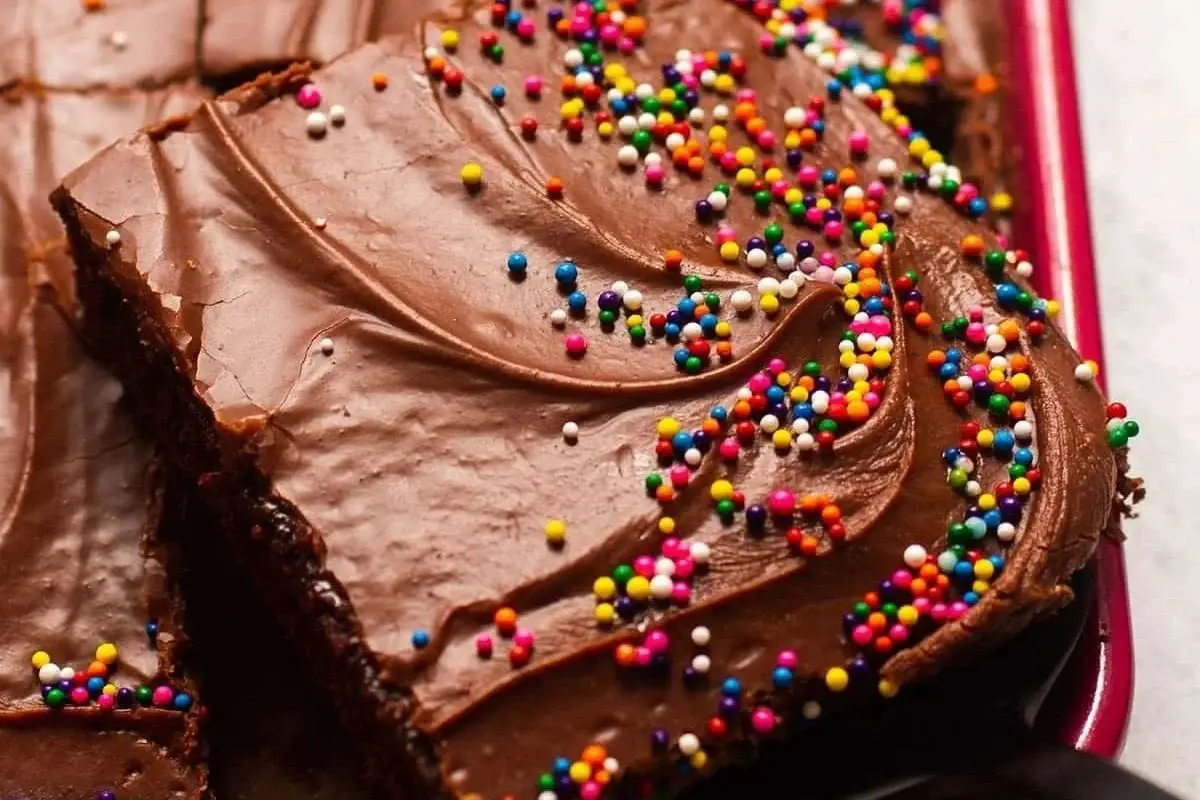 Easy Chocolate Sheet Cake With Fudge Frosting