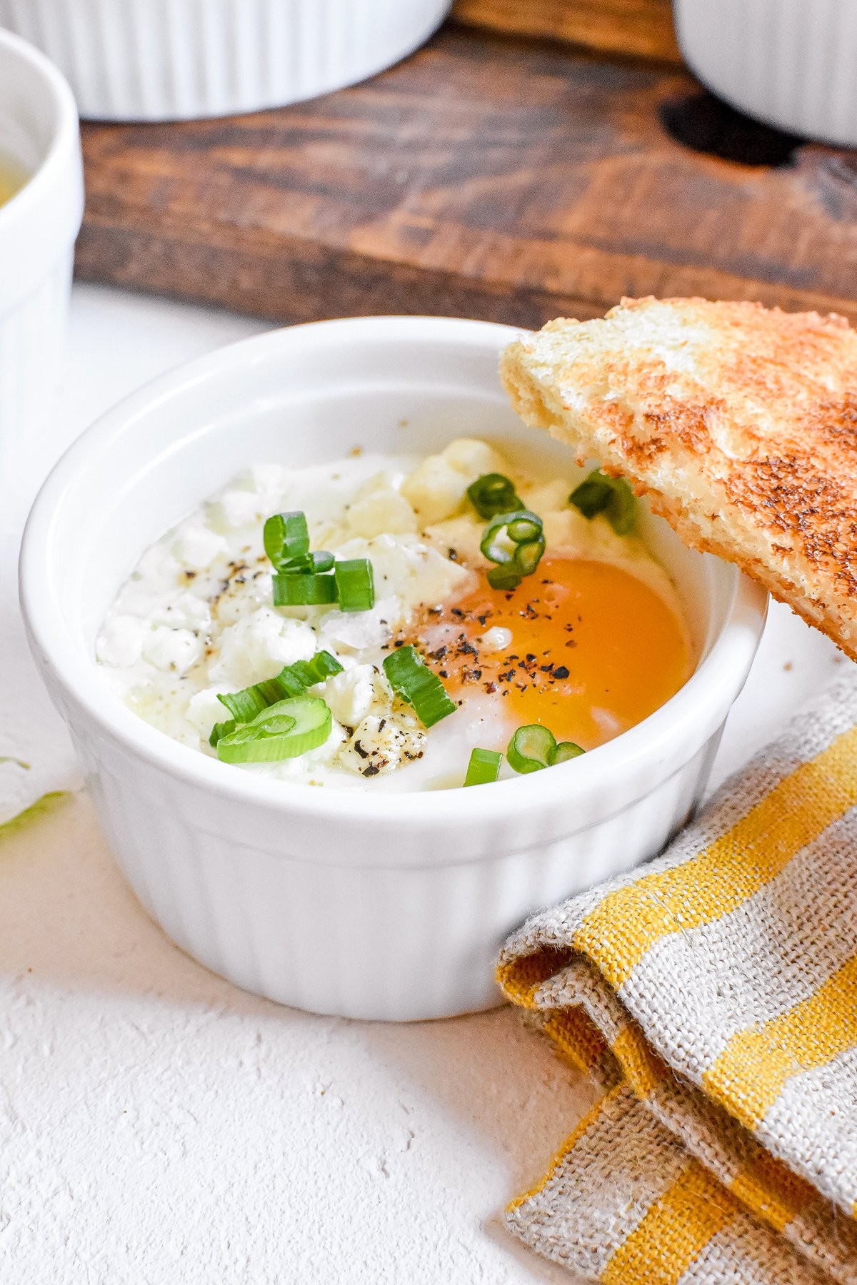 Baked Eggs en Cocotte with Prosciutto and Mushrooms