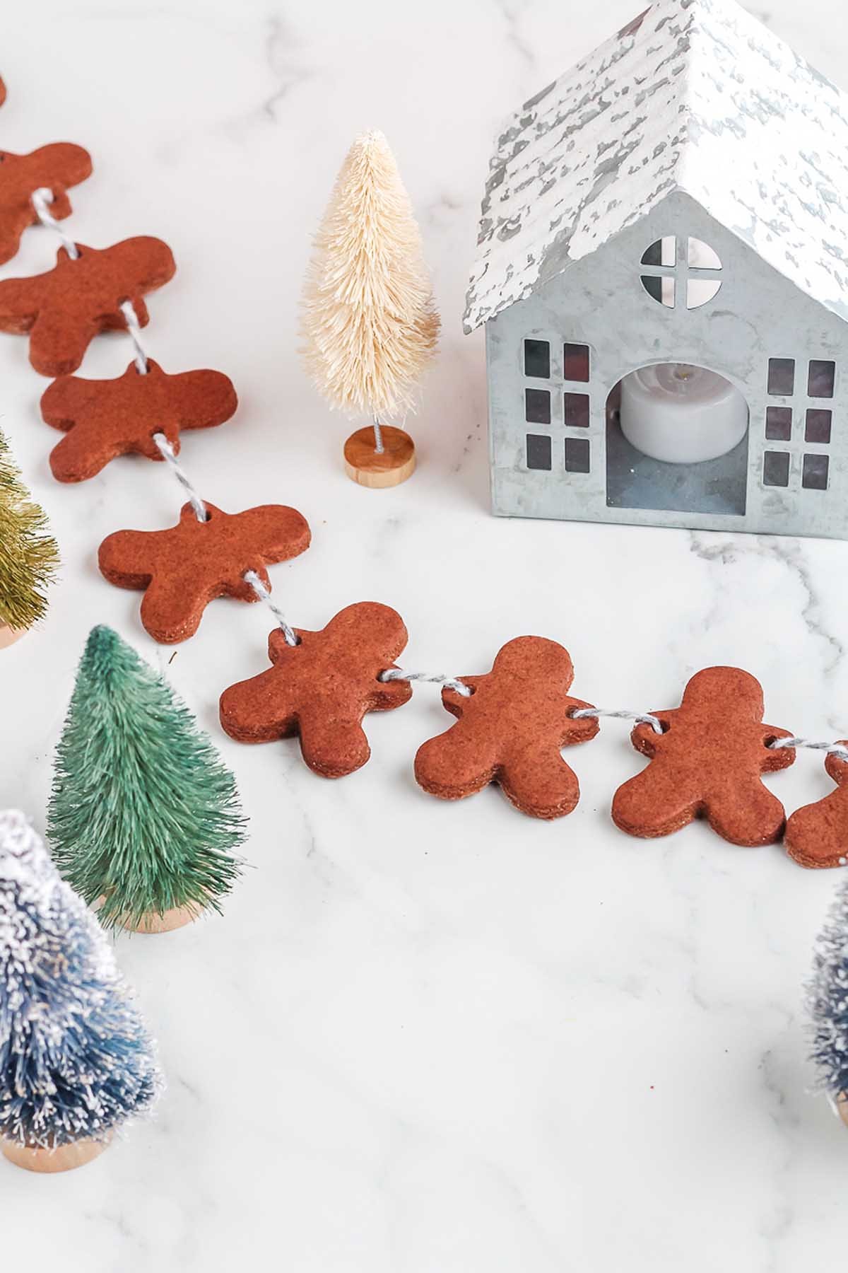 Salt Dough Gingerbread Man Garland Christmas Decoration