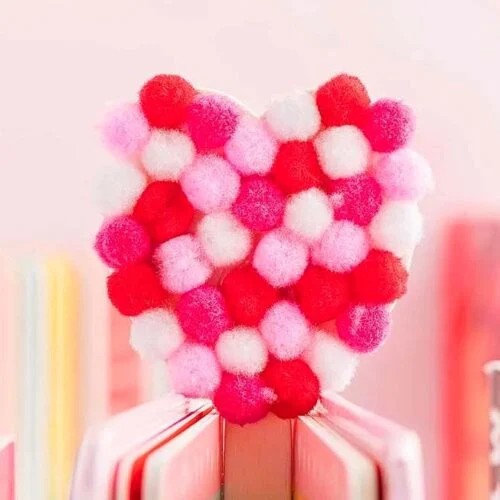 Pom Pom Valentine Craft For Kids