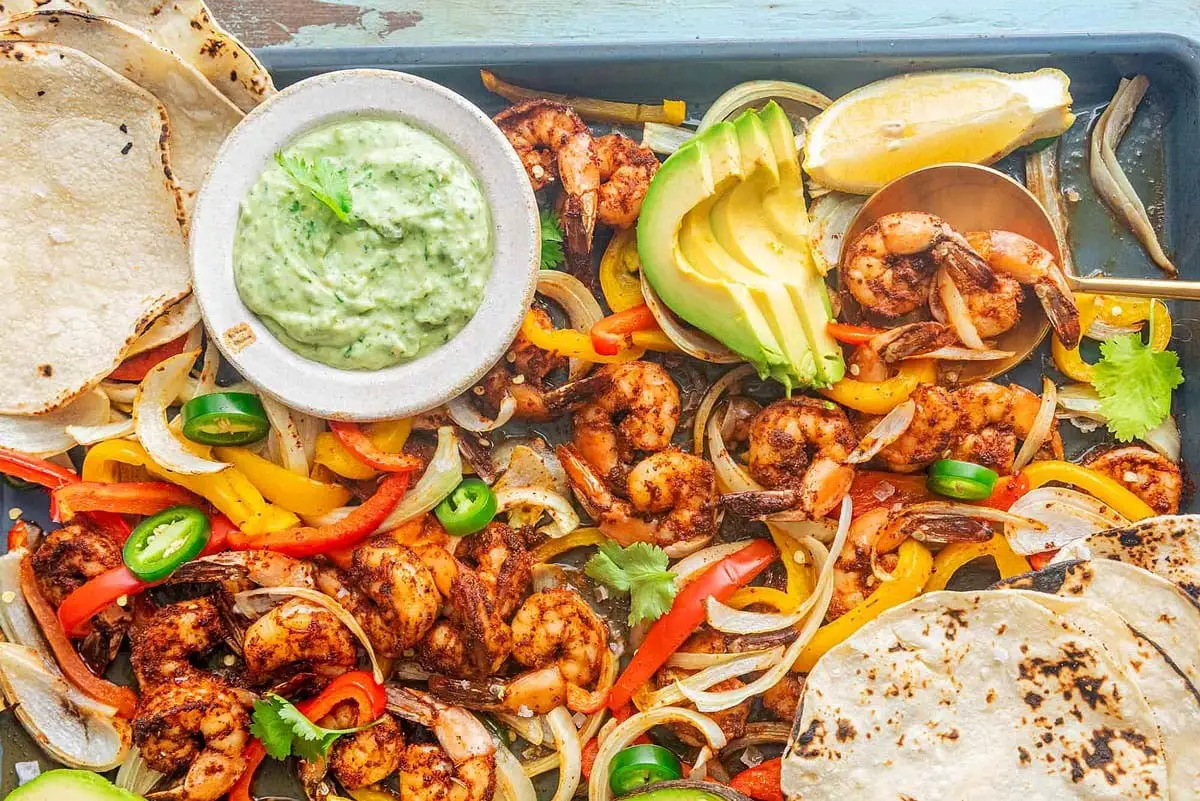 Sheet Pan Shrimp Fajitas