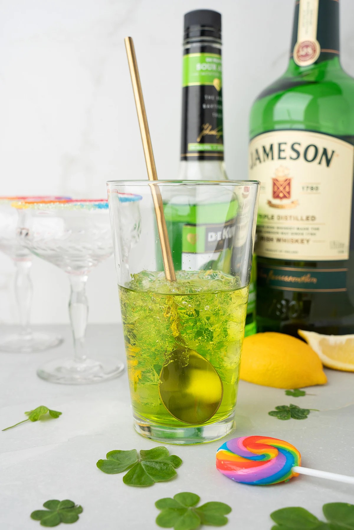 How to Make This Irish Whiskey Rainbow Cocktail