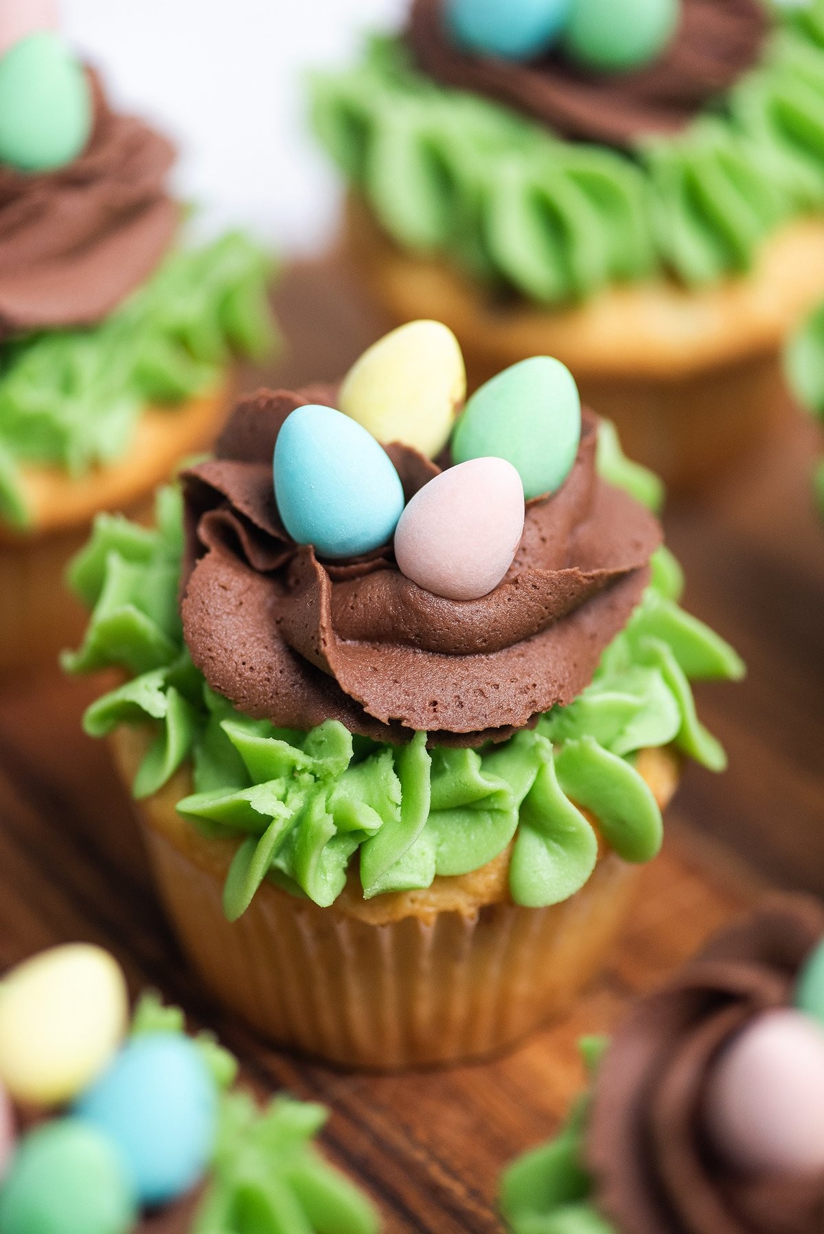 Easy Easter Mini Egg Nest Cupcakes