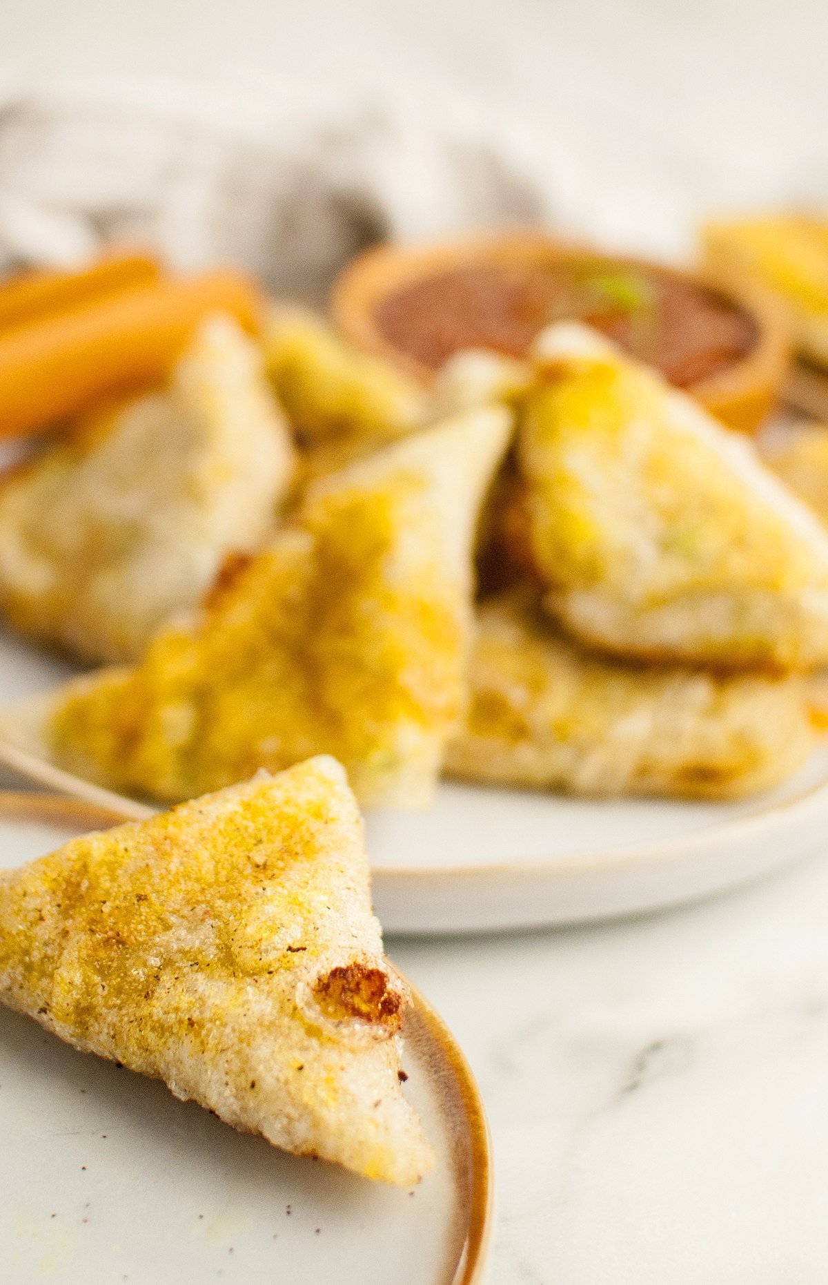 Gluten Free Vegan Samosas in Rice Paper