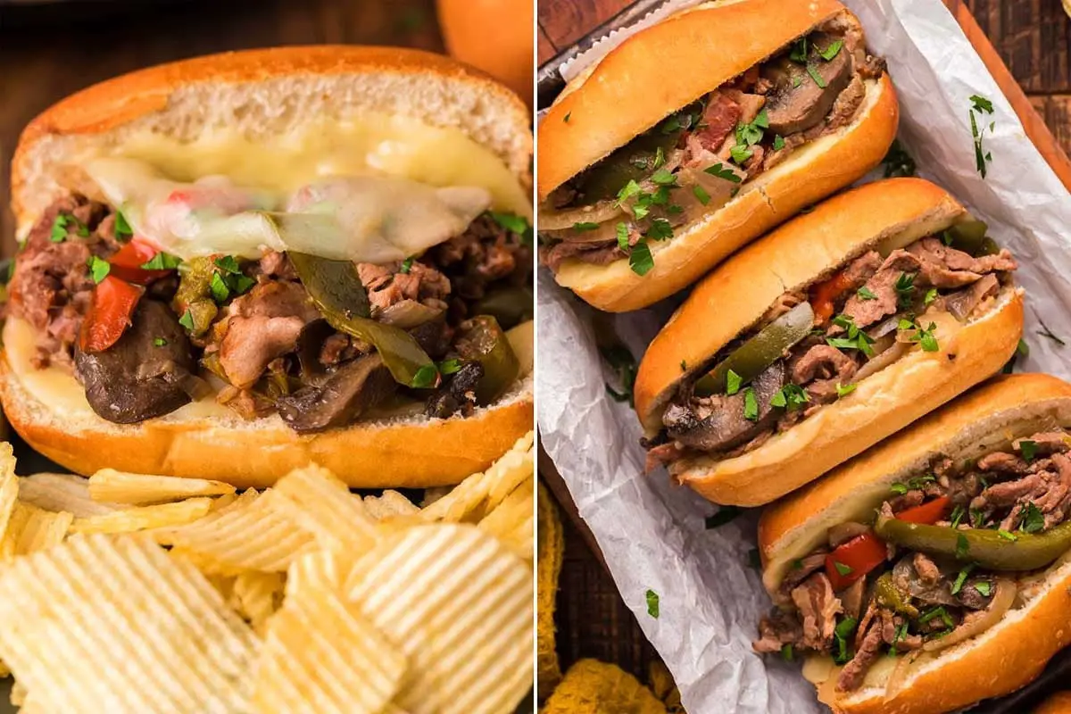 Slow Cooker Philly Cheesesteak Sandwiches