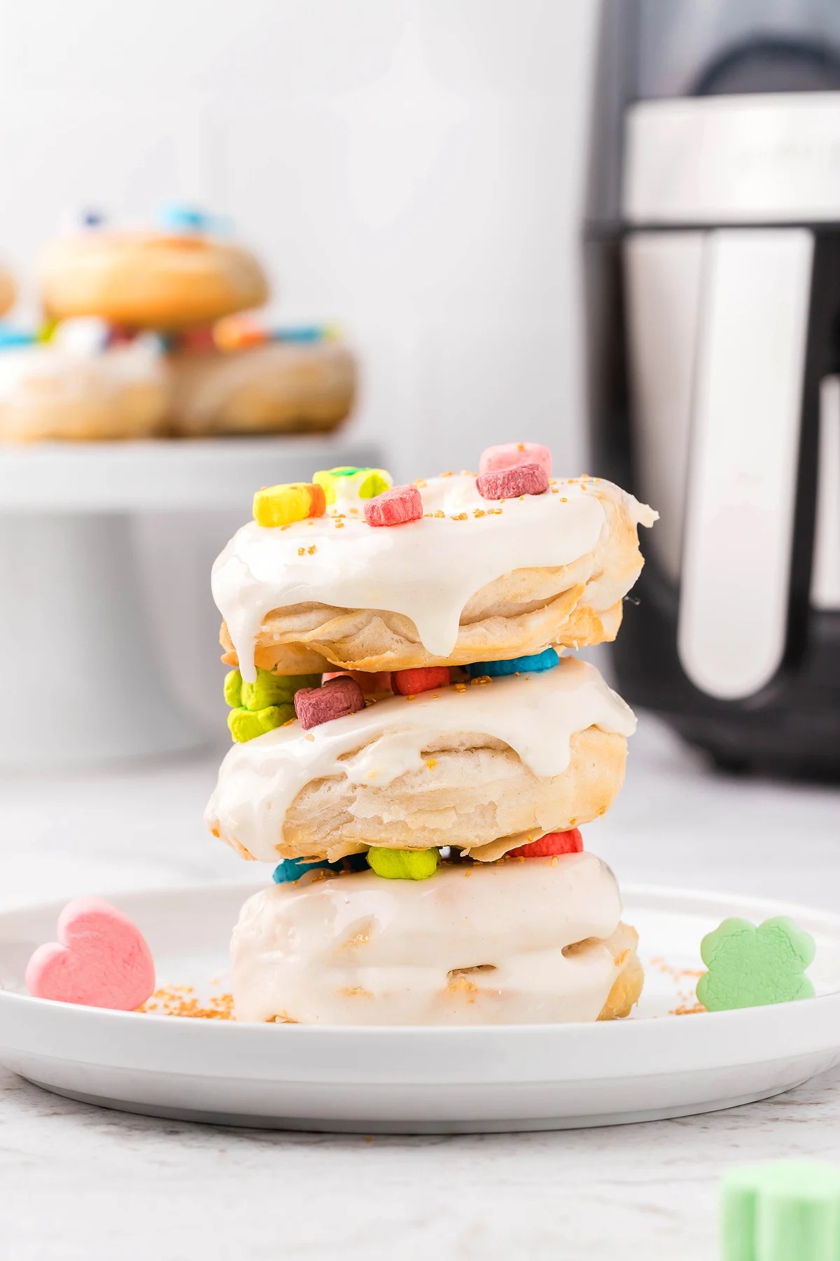 Air Fryer Lucky Charms Marshmallow Donuts