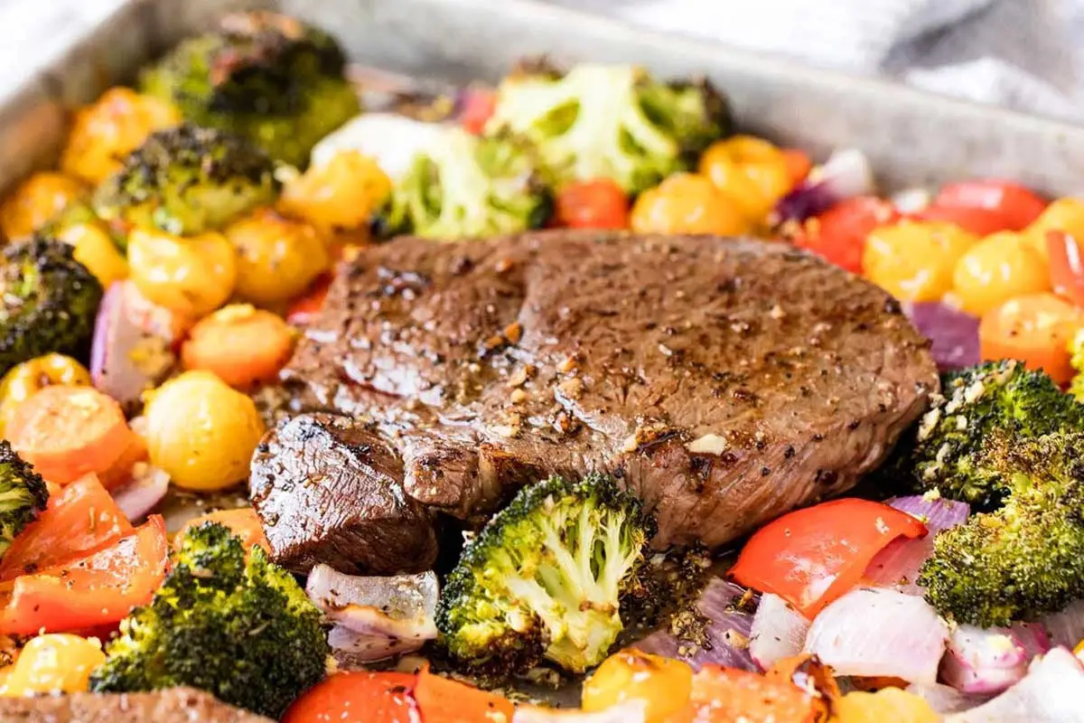 Italian Sheet Pan Steak and Veggies