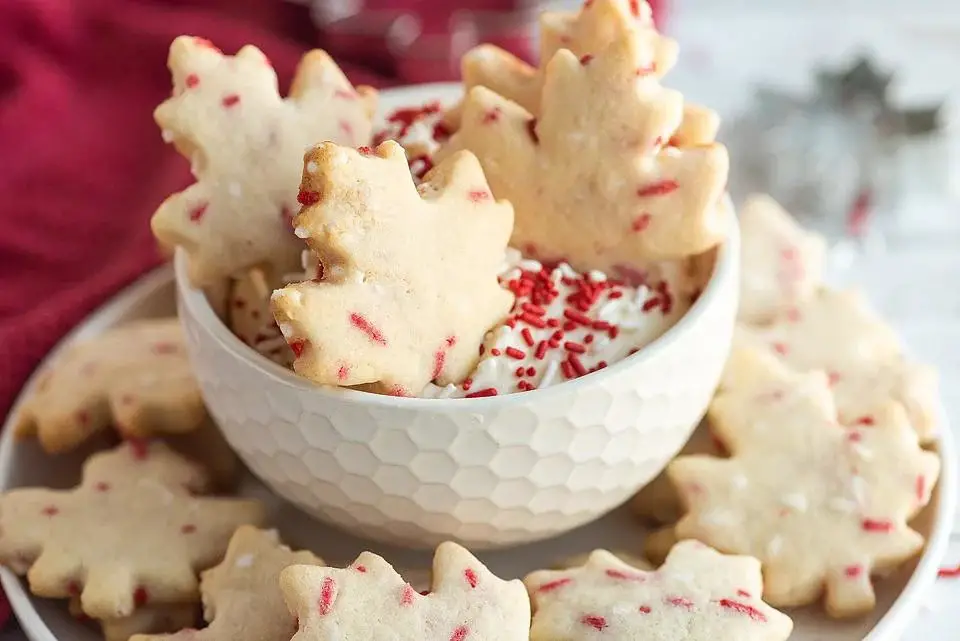 Canada Day Cookies with Cream Cheese Sprinkle Dip