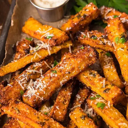 Air Fryer Parmesan Truffle Polenta Fries with Dipping Sauce Recipe