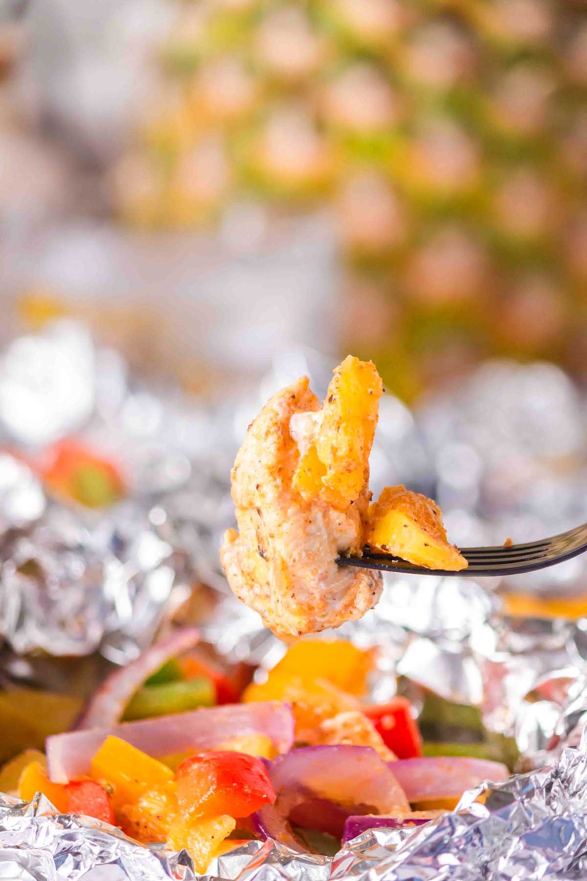 How to Make Pineapple Chicken Foil Packets