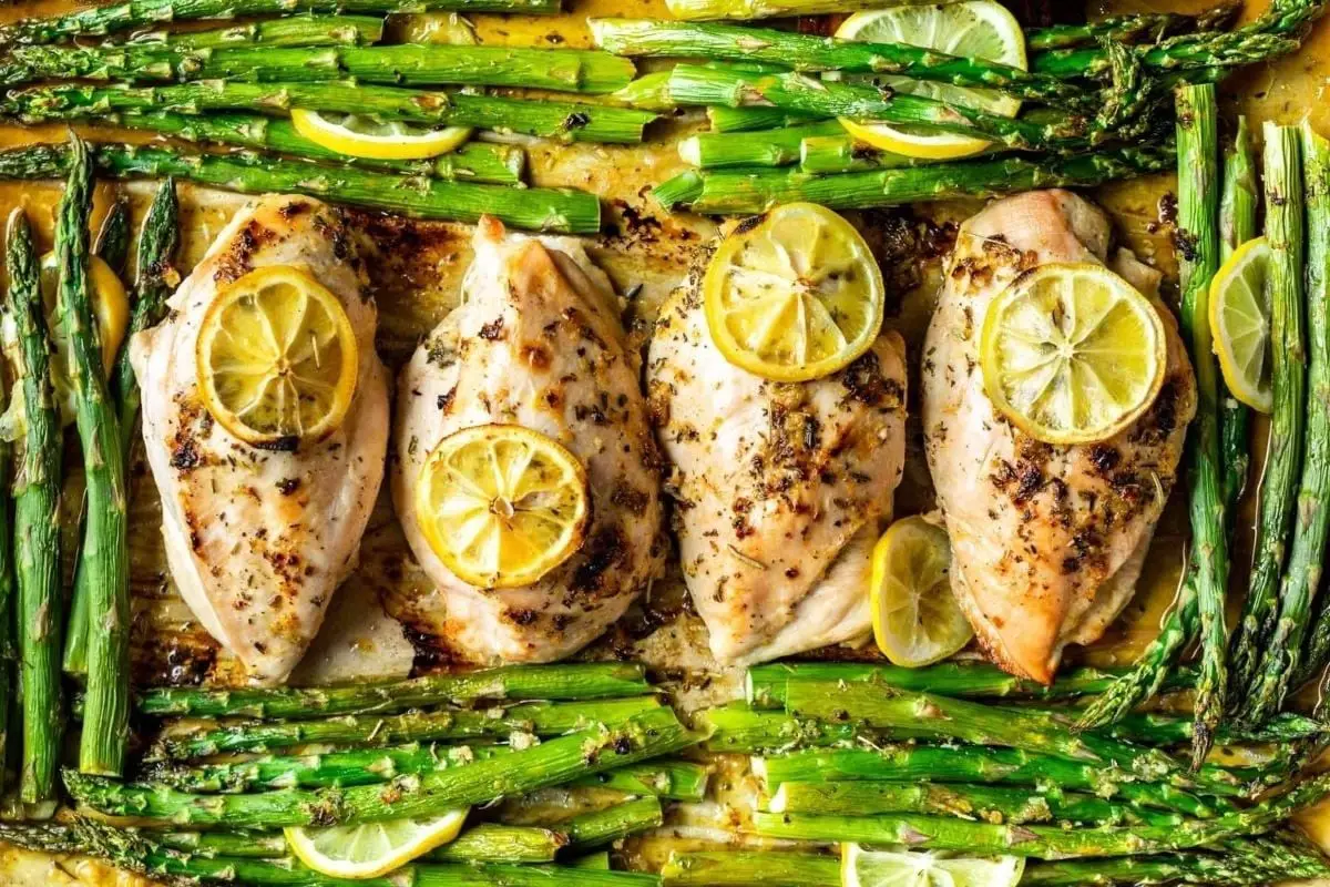 Lemon Chicken And Asparagus Sheet Pan Dinner