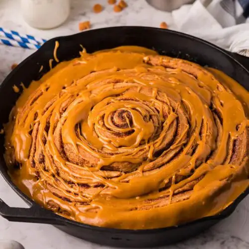 Giant Maple Cinnamon Roll Cake with Butterscotch Glaze Recipe