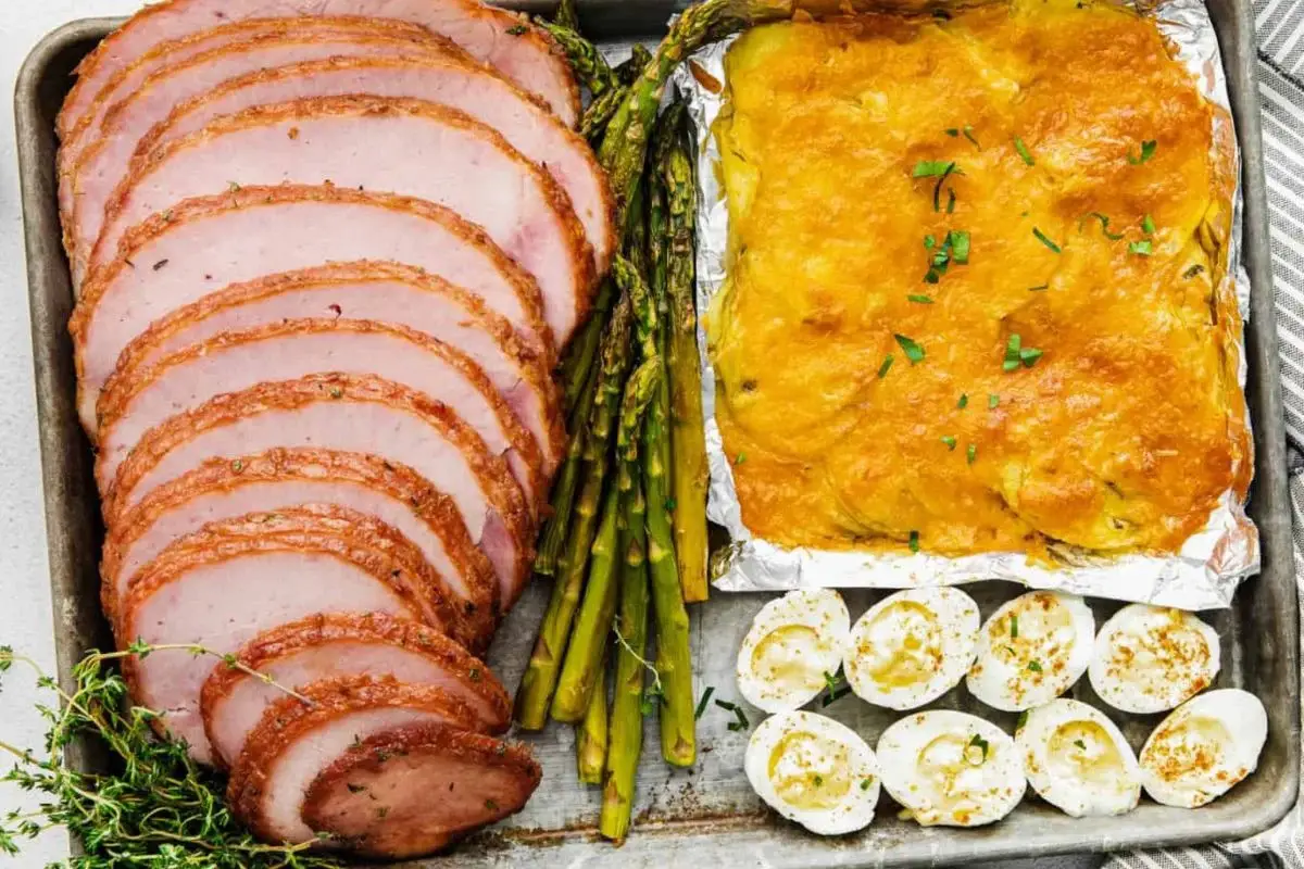 Sheet Pan Easter Dinner With Ham