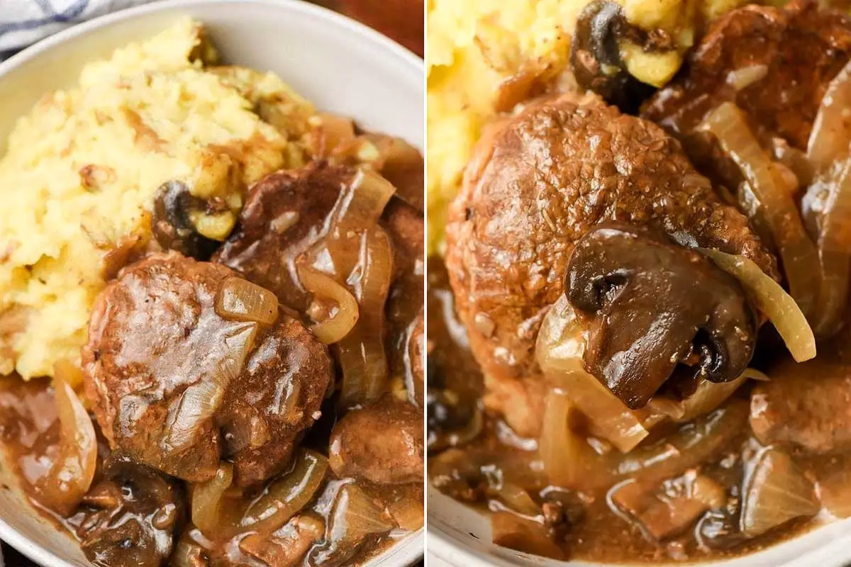 Easy Crockpot Round Steak with Mushrooms